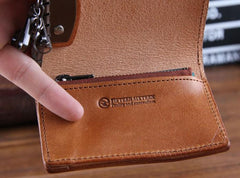 Genuine Leather Mens Cool Key Wallet Car Key Change Coin Card Holder Car Key Case for Men - imessengerbags