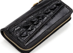Handmade Leather Mens Chain Biker Wallet Cool Leather Wallet Long Phone Wallets for Men