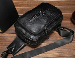 Cool Leather Mens Sling Bag Sling Shoulder Bag Sling Backpacks Chest Bag for men - imessengerbags