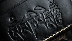 Handmade Leather Carp Tooled Mens billfold Wallet Cool Leather Wallet Slim Wallet for Men - imessengerbags