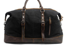 Mens Waxed Large Canvas Weekender Bag Canvas Travel Bag Canvas Overnight Bag for Men