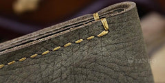 Handmade Leather Mens Cool Slim Leather Wallet Men billfold Wallets Bifold for Men - imessengerbags