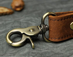 Vintage Large Leather Mens Wristlet Bag Wristlet Wallet Side Bag Clutch Wallet for Men - imessengerbags