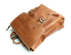 Cool Leather Mens Backpack Travel Backpack Laptop Backpack for men