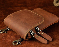 Mens Leather Small Belt Pouch Side Bag Waist Pouch Holster Belt Cases for Men
