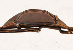 Cool Mens Leather Belt Bag Fanny Pack Waist Bags For Men