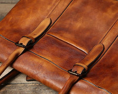 Handmade Leather Mens Briefcase Work Bag Laptop Bag Business Bag for Men - imessengerbags