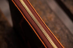 Handmade Leather Men Camouflage Cool Leather Wallet Long Phone Clutch Wallets for Men - imessengerbags