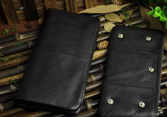 Cool Leather Mens Long Wallet Vintage Leather Long Wallet for Men - imessengerbags