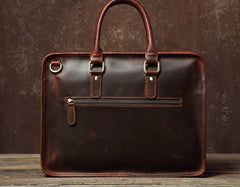 Handmade Leather Mens Cool Messenger Bag Briefcase Work Bag Business Bag Laptop Bag for men