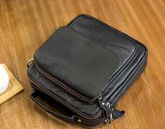 Cool Leather Mens Small Side Bag Messenger Bag Shoulder Bags for Men - imessengerbags