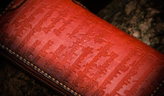 Handmade Leather Tibetan Mens Chain Biker Wallet Cool Leather Wallet Long Clutch Wallets for Men - imessengerbags
