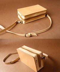Handmade Small Leather Mens Messenger Bag BOX Shoulder Bag for Men - imessengerbags