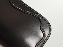 Handmade Leather Biker Wallet Mens Cool Chain Wallet Trucker Wallet with Chain