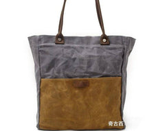 Mens Waxed Canvas Tote Bag Canvas Shopper Bag Canvas Shoulder Bag for Men