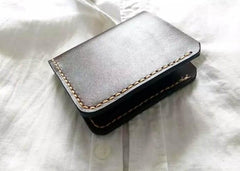 Vintage Leather Coffee Mens Small Wallet Leather Bifold Wallets for Men - imessengerbags