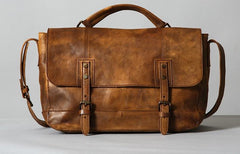 Handmade Leather Mens Cool Shoulder Bag Messenger Bag Chest Bag Bike Bag Cycling Bag for men