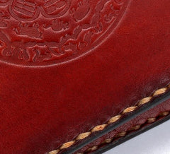 Handmade Leather Tooled Mens billfold Wallet Cool Leather Wallet Slim Wallet for Men - imessengerbags