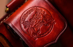 Handmade Leather Tooled Mens Cool Car Key Wallet Car Key Holder Car KeyChain for Men - imessengerbags