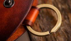 Handmade Leather Mens Cool Car Key Wallet Coin Wallet Pouch Car KeyChain for Men - imessengerbags