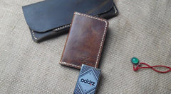 Mens Leather Slim Front Pocket Bifold Small Wallets Card Wallet for Men - imessengerbags