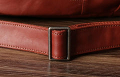Genuine Leather Mens Cool Backpack Sling Bag Large Black Travel Bag Hiking Bag for men - imessengerbags