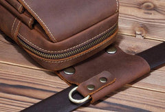 HANDMADE LEATHER MENS WAIST BAG HIP PACK BELT BAG FANNY PACK BUMBAG FOR MEN - imessengerbags