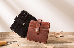 Leather Mens Card Holder Slim Front Pocket Wallet Card Wallets for Men - imessengerbags