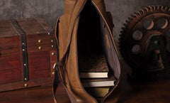 Genuine Leather Mens Cool Chest Bag Sling Bag Crossbody Bag Travel Bag Hiking Bag for men