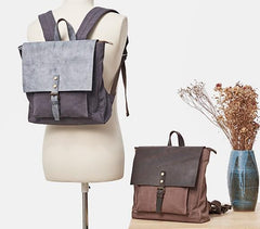 Cool Mens Canvas Backpack Canvas Travel Bag Canvas School Bag for Men - imessengerbags