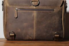 Handmade Leather Mens Cool Messenger Bag Work Bag Backpack Travel Bag Briefcase Bag for men