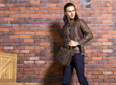 Cool Leather Vintage Mens Messenger Bags Small Shoulder Bags for Men - imessengerbags