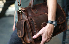 Cool Leather Mens Large Travel Bags Handbag Shoulder Bags for men - imessengerbags