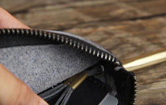 Handamde Genuine Leather Mens Cool Key Wallet Card Slim Wallet Key Holder Car Key Case for Men - imessengerbags