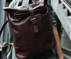 Cool Vintage Leather Mens Backpack Travel Backpack Laptop Backpacks for men