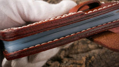 Handmade Mens Cool Short Card Holders Card Case Small Card Slim Wallets for Men - imessengerbags