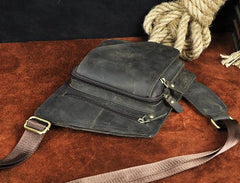 Leather Mens Chest Bag Sling Bag Sling Shoulder Bag Sling Backpacksfor men - imessengerbags