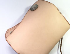 Handmade Leather Mens Clutch Wallet Cool Wallet Long Wallets for Men Women