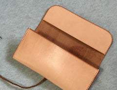 Handmade Leather Mens Clutch Wallet Cool Wallet Long Wallets for Men Women