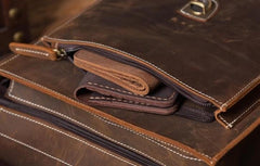 Handmade Leather Mens Cool Backpack Sling Bag Large Travel Bag Hiking Bag for men