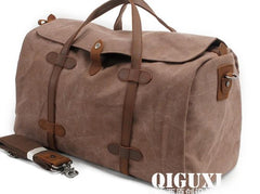 Mens Waxed Canvas Overnight Bag Canvas Weekender Bag Canvas Travel Bag for Men