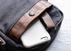 Canvas Leather Mens Cool Messenger Bag Sling Bag Chest Bag Bike Bag Cycling Bag for men - imessengerbags
