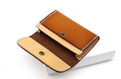 Leather Mens Card Wallet Front Pocket Wallets Small Slim Wallets Change Wallet for Men - imessengerbags