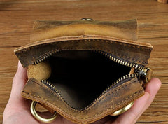 Mens Leather Small Belt Pouch Side Bag Waist Pouch COURIER BAG Holster Belt Case for Men - imessengerbags