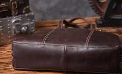 Genuine Leather Mens Cool Messenger Bag Briefcase Work Bag Business Bag for men