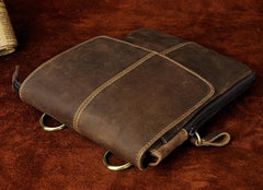 Mens Leather Small COURIER BAG Side Bag Waist Pouch Holster Belt Case Belt Pouch for Men - imessengerbags