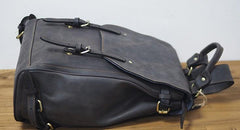 Vintage Mens Leather 15inch Laptop Backpack Leather School Backpack Travel Backpack for Men - imessengerbags
