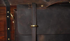 Genuine Leather Mens Cool Messenger Bag Briefcase Work Bag Business Bag for men