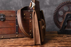 Cool Leather Mens Shoulder Bag Messenger Bag Chest Bag for men - imessengerbags