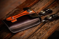Handmade Biker Leather Belt Pouch Mens Cases Waist Bag Hip Pack Belt Bag Fanny Pack Bumbag for Men - imessengerbags